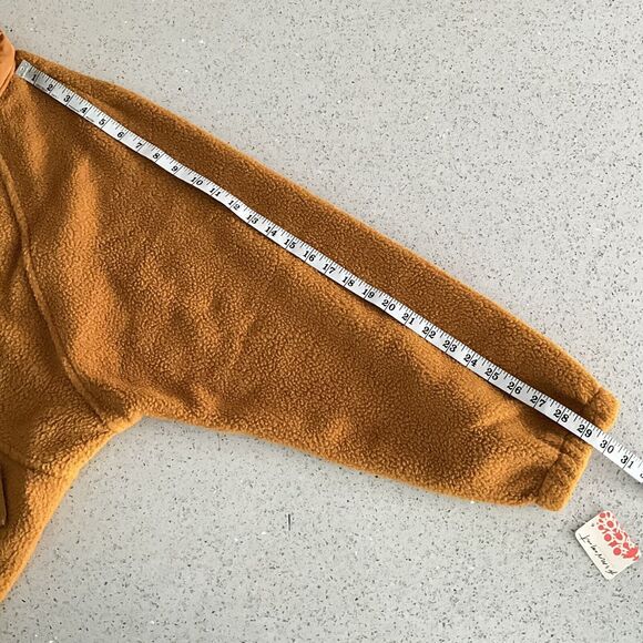 FP Movement Faux Fur Hit The Slopes Snap Jacket Mustard XL - Picture 7 of 16